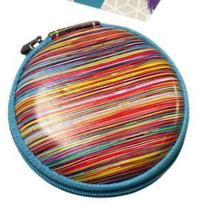 Earbud or ear pod holder stripe rainbow case, keep things safe at beach!🏖️